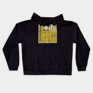 London Skyline 2023 - Yellow Bubbles Kids Hoodie